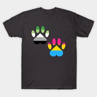 Aro Pansexual Pride Paws T-Shirt